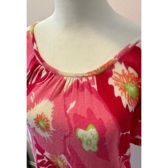 Lilly Pulitzer Cotton Lightweight Floral Shortsleeve Knit Sweater Size XS - Picture 2 of 4